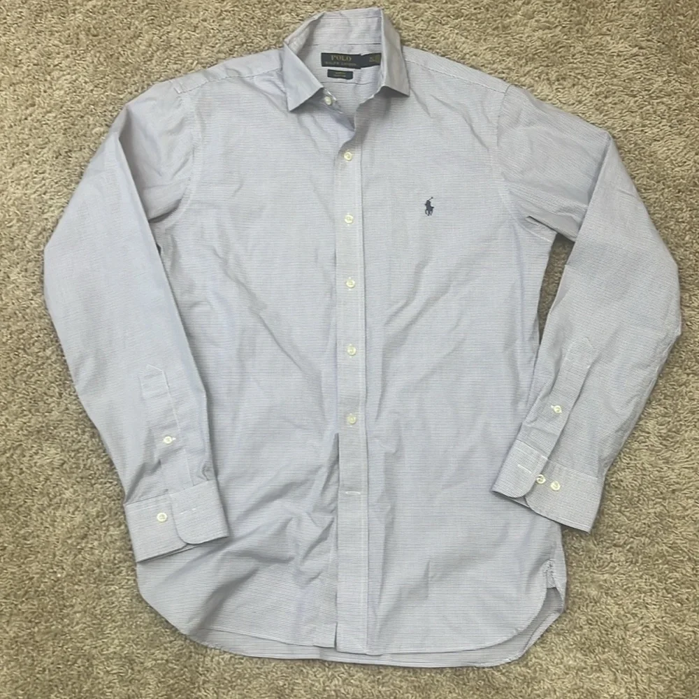 Polo Ralph Lauren Slim Fit Men's Purple/Pink/Blue Checkered Shirt 15 1/2 34/35